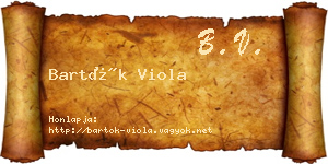 Bartók Viola névjegykártya